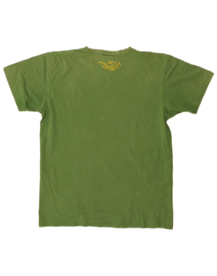 Reebok - Camiseta gráfica para hombre, talla pequeña, algodón verde