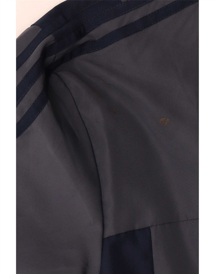 Adidas Mens Chándal Top Chaqueta UK 42/44 Grande Azul Marino Poliéster
