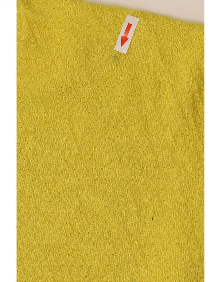 Zara - Jersey de cuello redondo para mujer, talla 40, color amarillo mediano