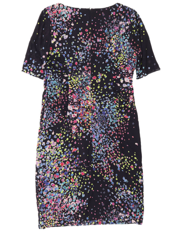 Hobbs Womens Regular Sheath Dress UK 14 Medium Multicoloured Flecked Silk