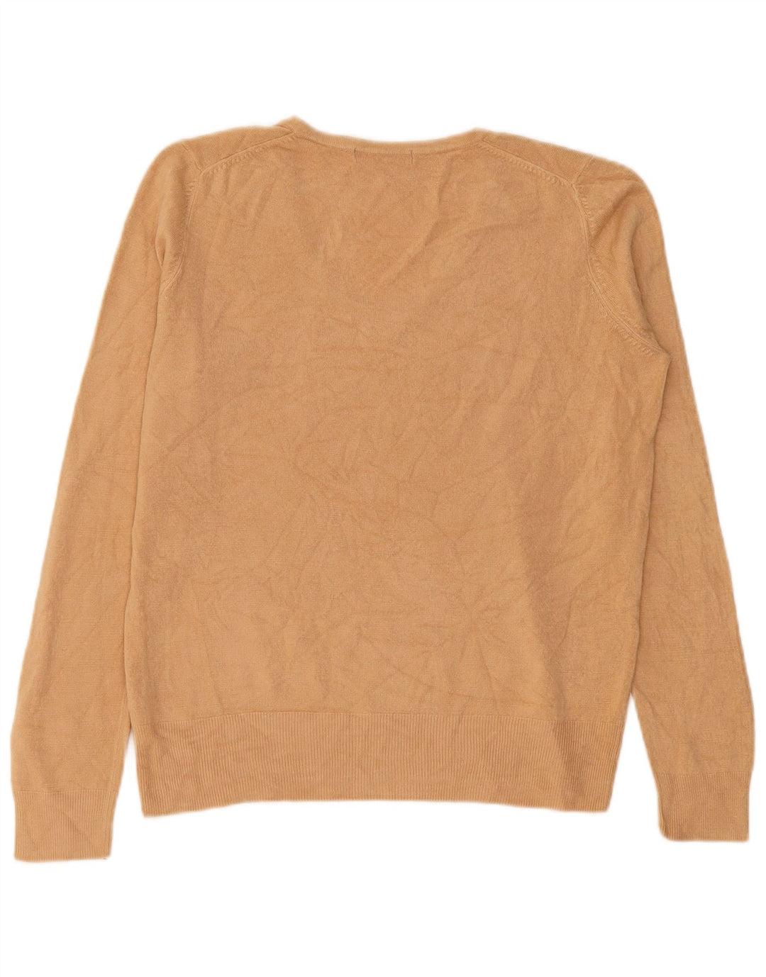 Marks & Spencer Suéter con Cuello en V para Mujer UK 40 Acrílico Beige Medio