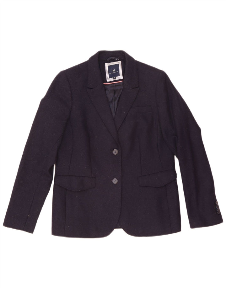 Crew Clothing Chaqueta tipo blazer de 2 botones para mujer Reino Unido 12 Lana azul marino mediana