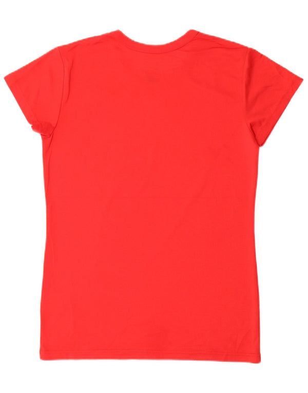 NIKE Camiseta Dri Fit para Mujer UK 12 Medium Rojo Poliéster