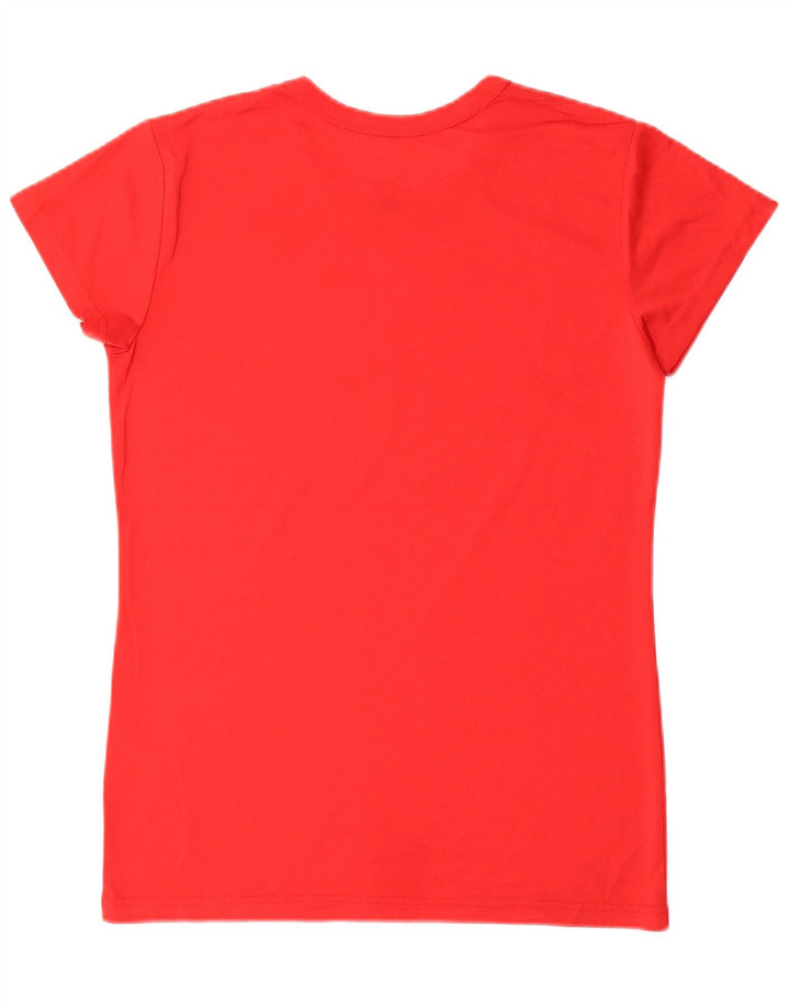 NIKE Camiseta Dri Fit para Mujer UK 12 Medium Rojo Poliéster
