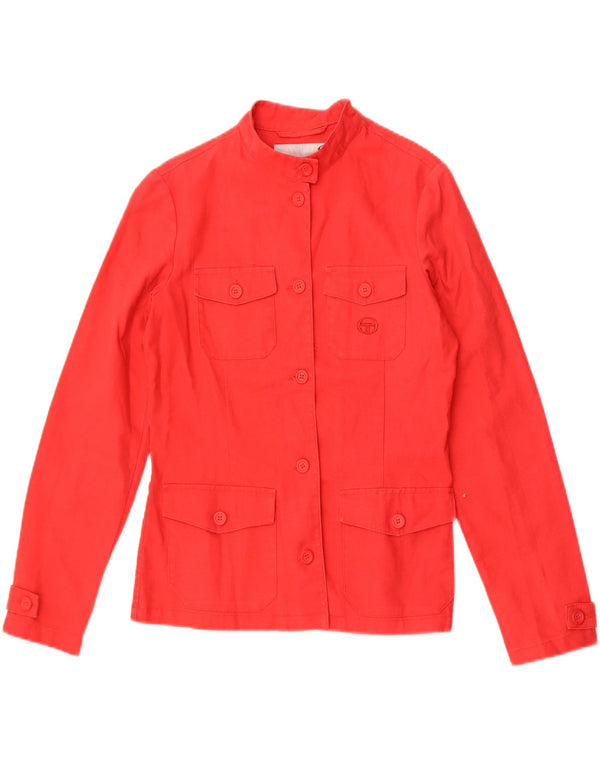 Sergio Tacchini Chaqueta utilitaria para mujer IT 44 Medium Red Ramie