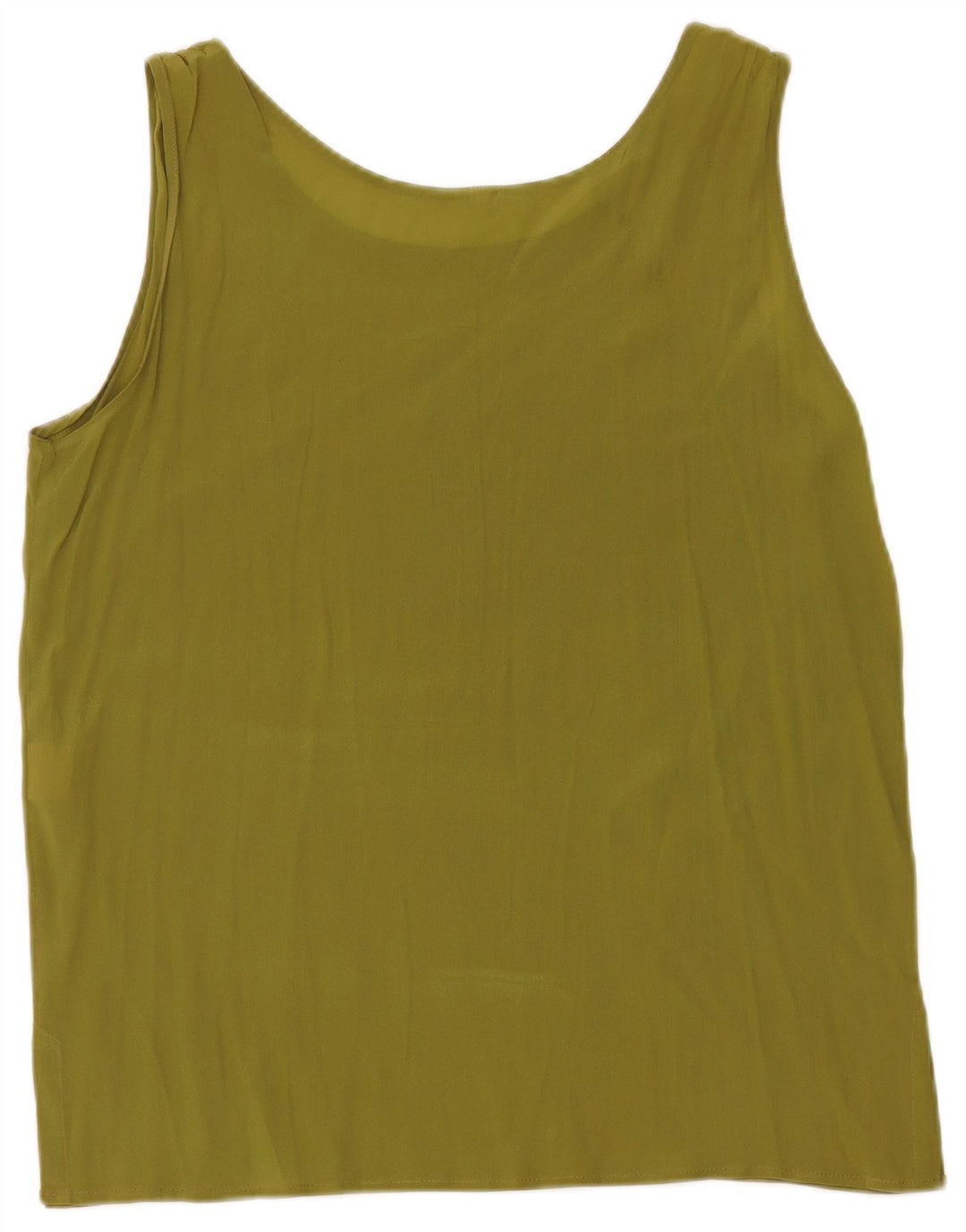 Vintage mujer chaleco top Reino Unido 14 acetato verde medio