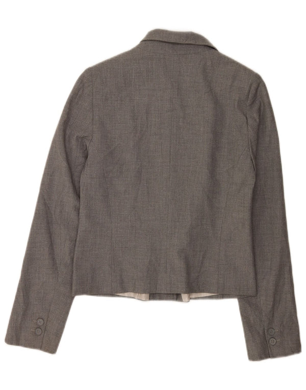 Oasis Chaqueta tipo blazer con 1 botón para mujer UK 40 Small Gris Poliéster