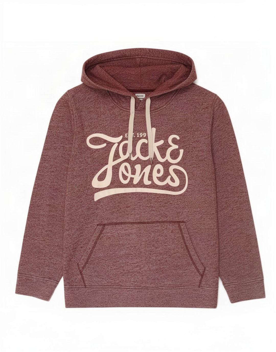 Jack & Jones Hombre Graphic Hoodie Jumper Medium Borgoña Moteado Poliéster