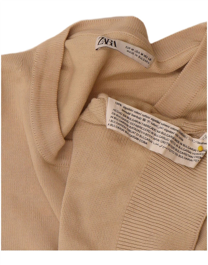 Zara Hombre Chaleco Tank Top Algodón Beige Medio