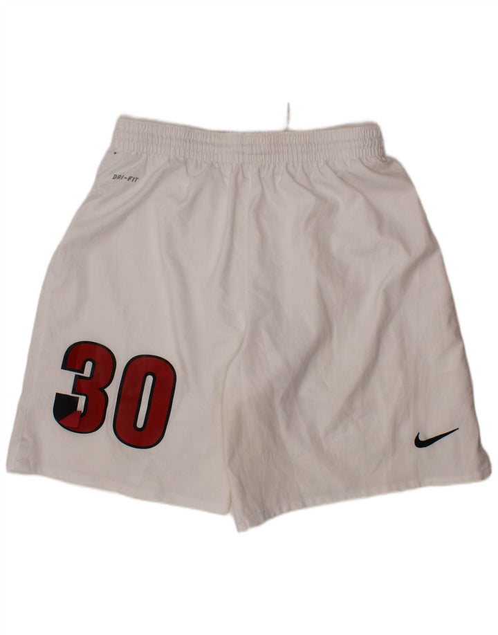 NIKE Pantalones cortos deportivos Dri Fit Graphic para niños 12-13 años Grande Poliéster blanco