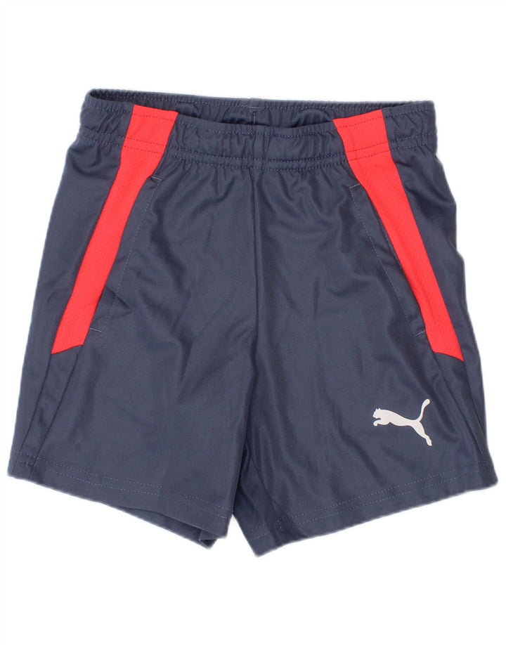 Puma Pantalones cortos deportivos para niño 5-6 años Azul marino Colorblock Poliéster