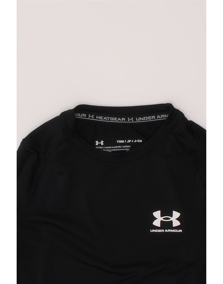 Under Armour Camiseta de manga larga para niño 6-7 años Small Negro