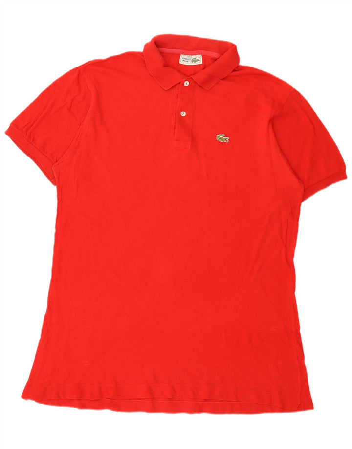 Polo Lacoste para hombre talla 7 2XL algodón rojo