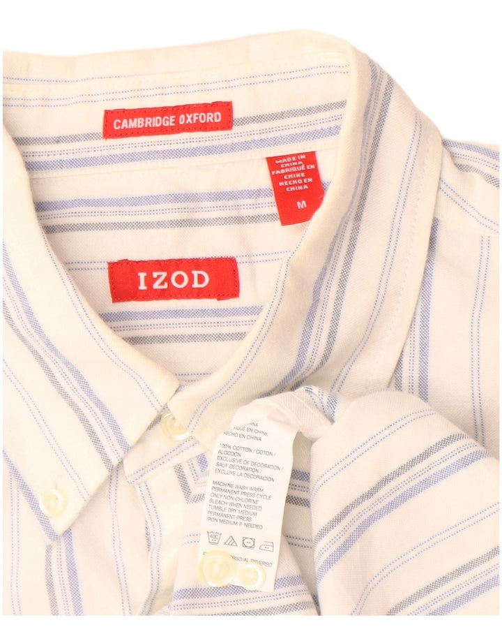 Camisa Izod Hombre Mediana Algodón Rayas Blancas