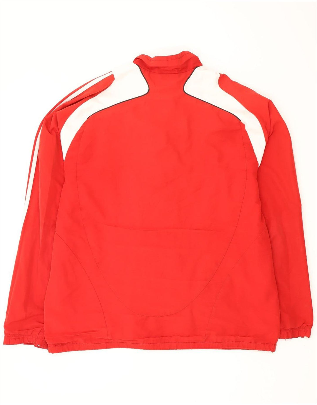 ADIDAS Chaqueta impermeable para hombre UK 48/50 XL Rojo Colorblock Poliéster