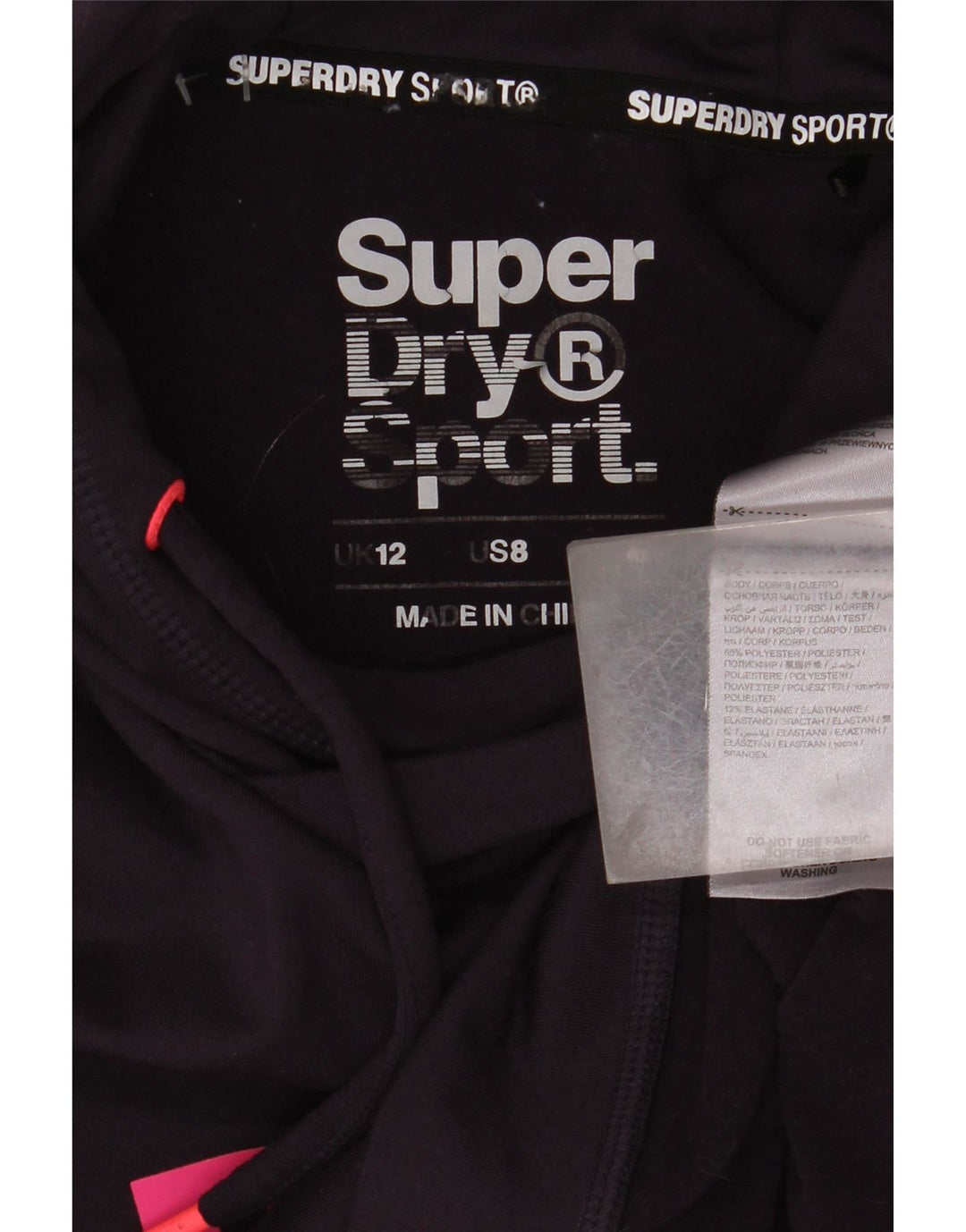 Superdry Jersey con capucha gráfica para mujer Reino Unido 40 Poliéster morado mediano