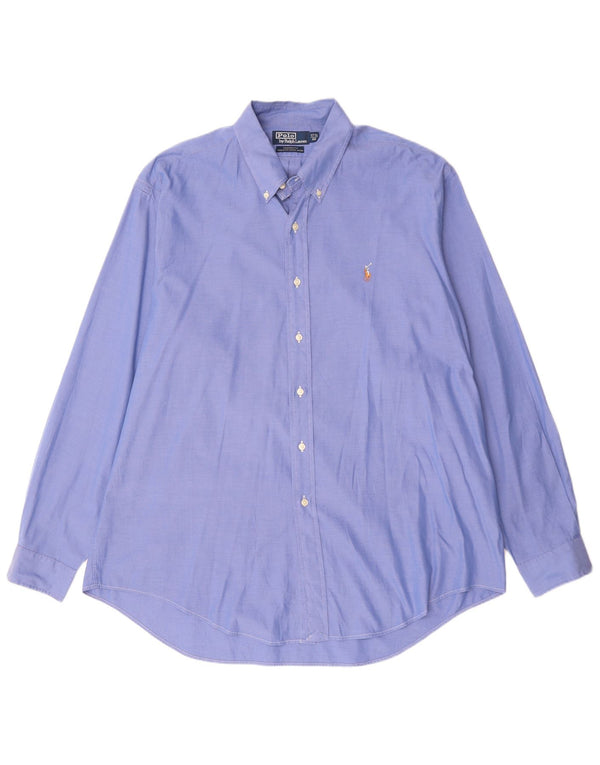 POLO RALPH LAUREN Mens Yarmouth Loose Fit Shirt Size 17 1/2 44 XL Blue