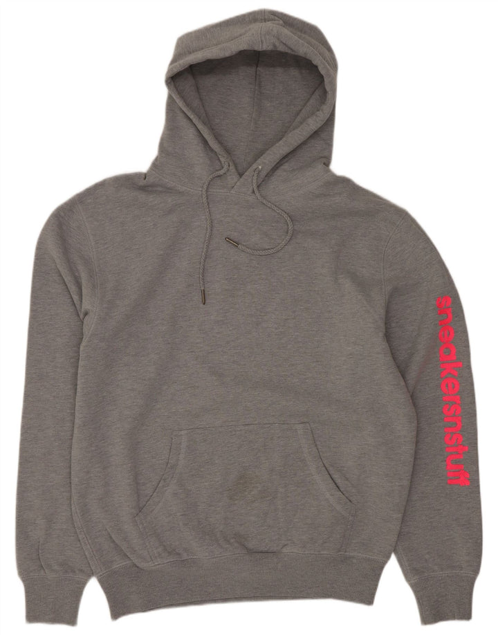 New Balance Hombre Sudadera Con Capucha Gráfica Jersey Pequeño Gris Poliéster