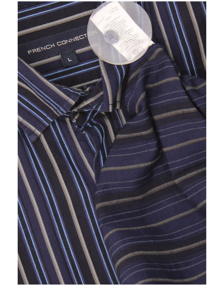 Camisa para hombre de French Connection, talla grande, a rayas azules