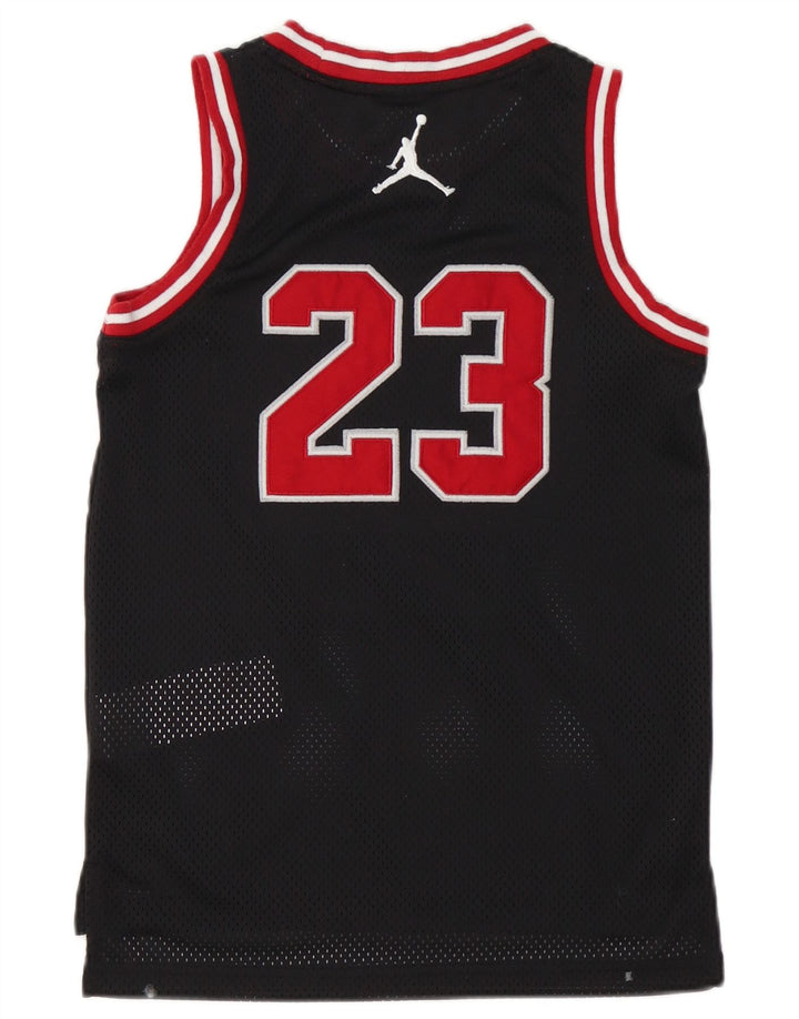 Jordan Camiseta sin mangas estampada para niños 8-9 años Pequeña Poliéster negro