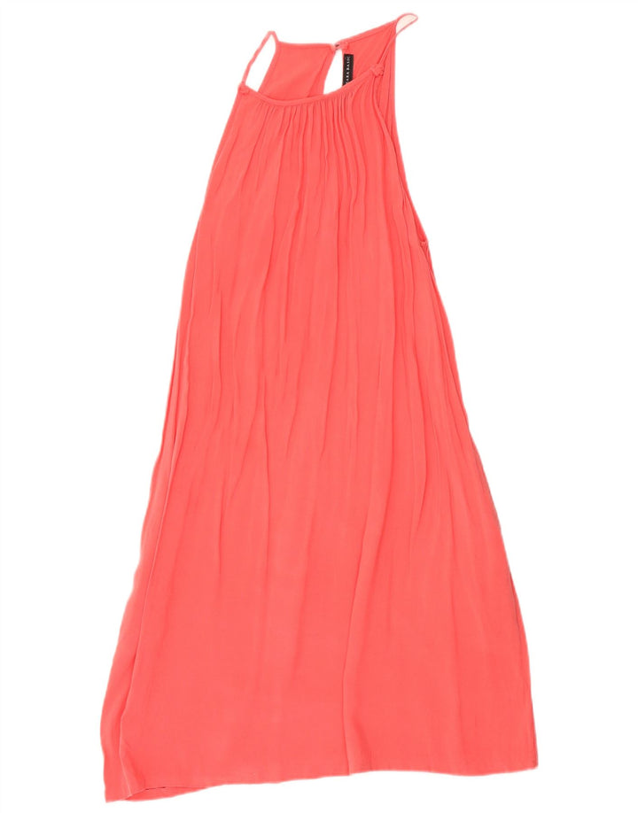 Zara Mujer Vestido Halter Reino Unido 44 Grande Rosa