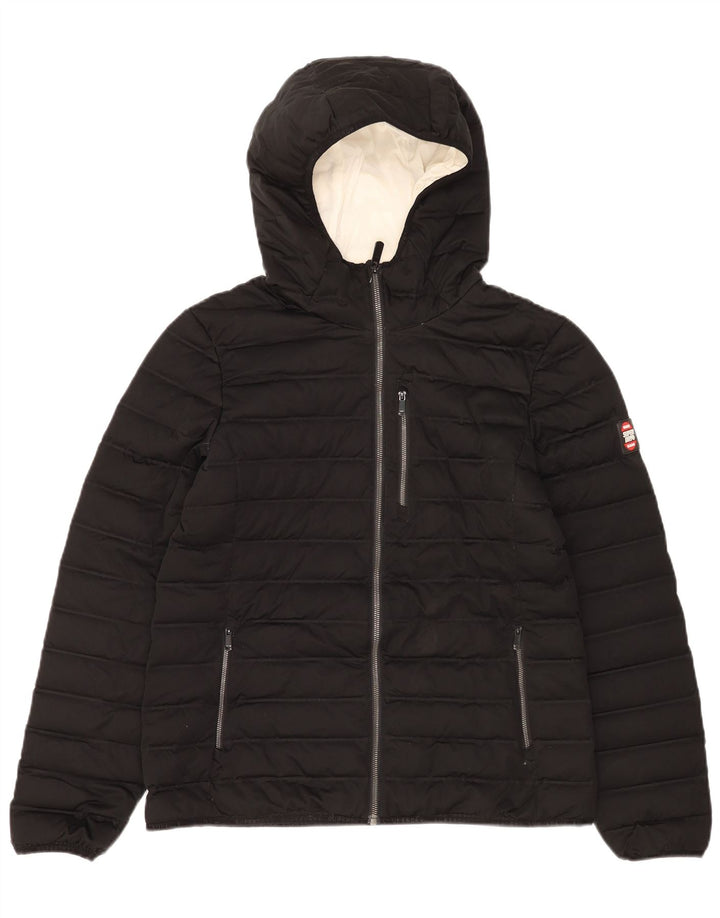 Superdry Chaqueta Acolchada Con Capucha Para Mujer UK 44 Grande Poliéster Negro