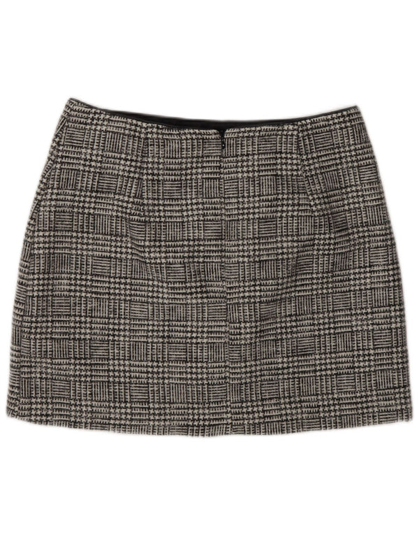 Minifalda Oasis para mujer UK 14 Large W32 Grey Houndstooth
