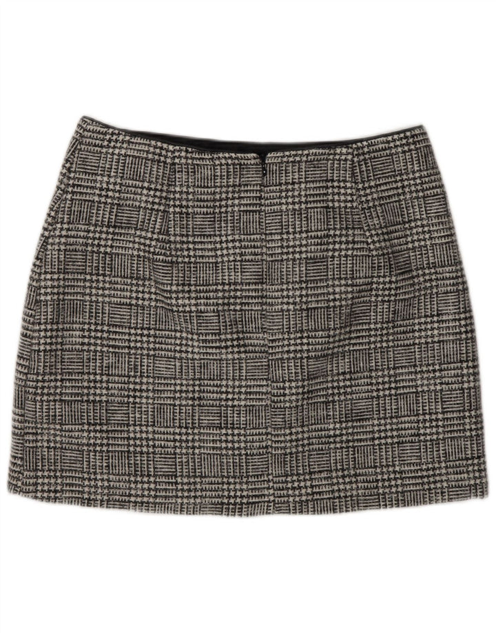 Minifalda Oasis para mujer UK 14 Large W32 Grey Houndstooth