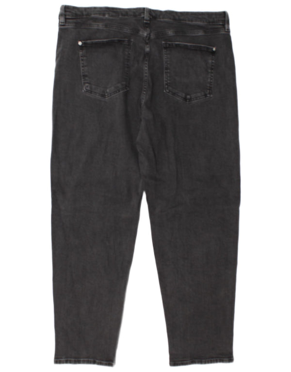 Marks & Spencer Vaqueros cónicos para mujer UK 20 2XL W38 L29 Algodón gris