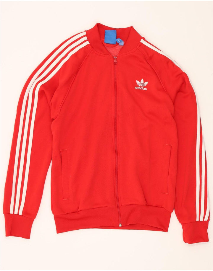 Adidas Hombre Chándal Top Chaqueta Mediano Rojo Poliéster