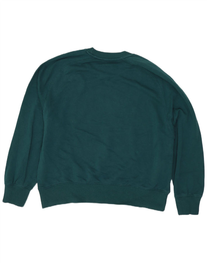 Zara Mujer Sudadera Oversize Jersey UK 44 Algodón Verde Medio