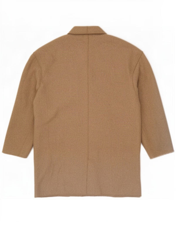 Zara Mujer Trafaluc Abrigo UK 46 Grande Poliéster Beige