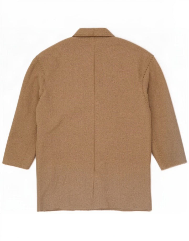 Zara Mujer Trafaluc Abrigo UK 46 Grande Poliéster Beige