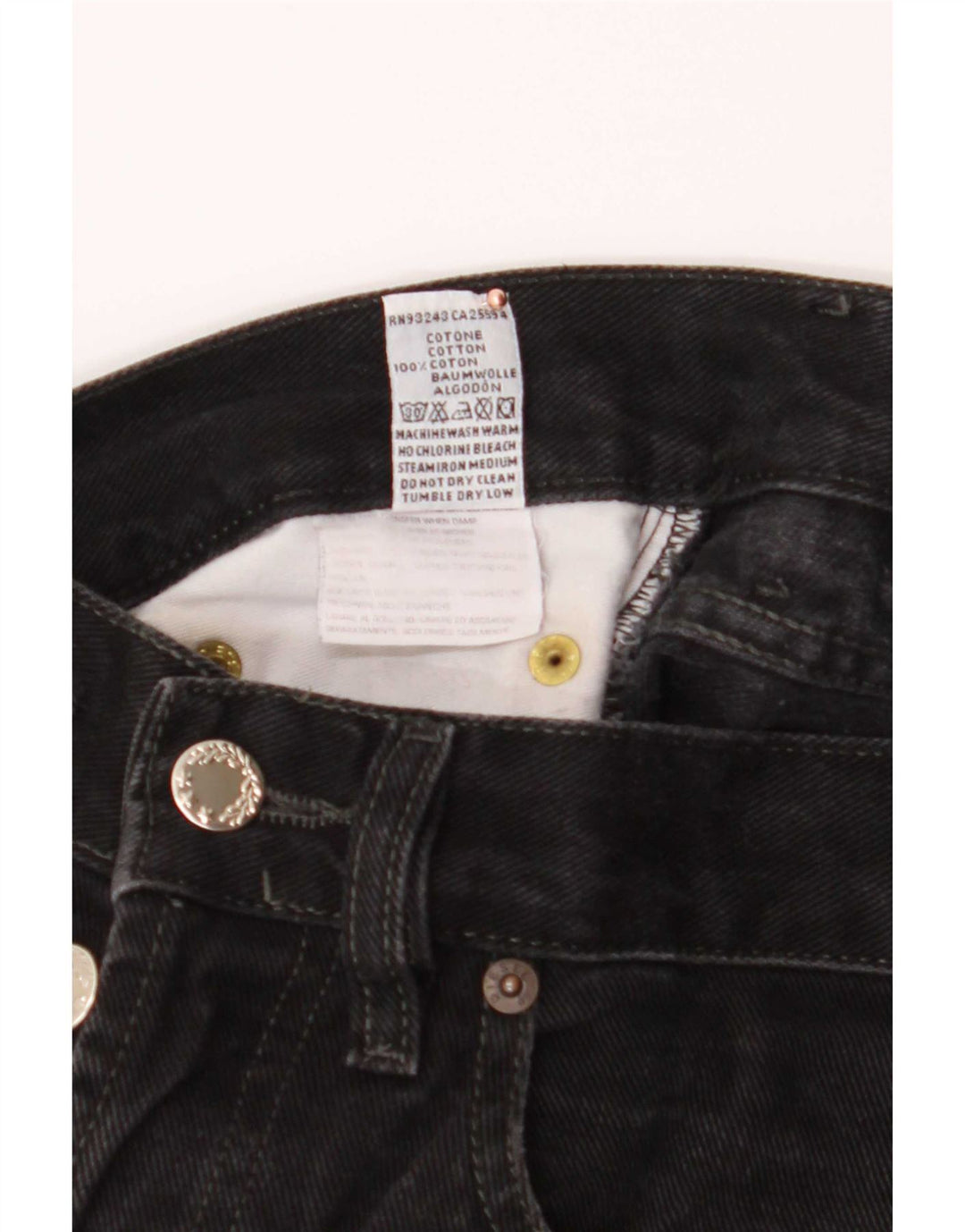 Diesel Hombre Zathan Vaqueros Rectos W29 L32 Algodón Negro