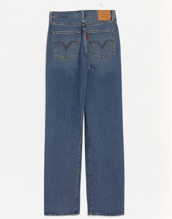 Vaqueros rectos de talle alto Ribcage para mujer Levi's W28 L32 Algodón azul