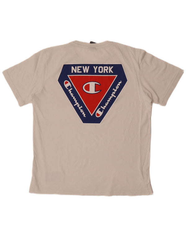 Champion Camiseta gráfica New York para hombre Top XL Blanco