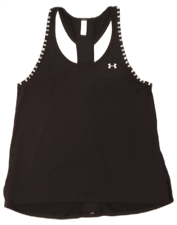 Under Armour Camiseta sin mangas gráfica para mujer UK 6 XS Poliéster negro