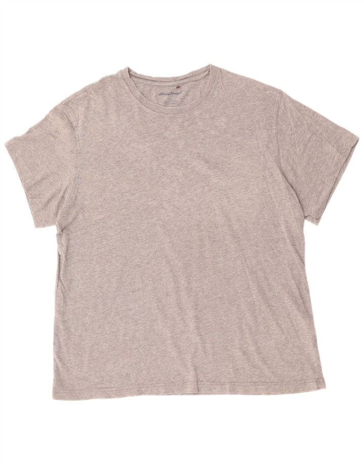 EDDIE BAUER Camiseta Hombre Top Grande Gris Algodón