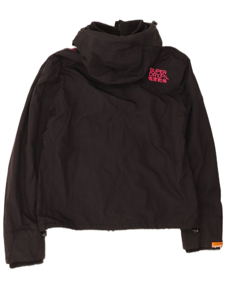 Superdry Chaqueta cortavientos con capucha para mujer UK 40 XL Nylon negro