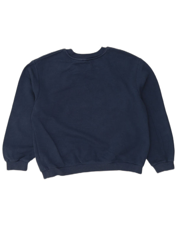 Zara Mujer New York Graphic Sudadera Jumper UK 14 Medium Azul Marino