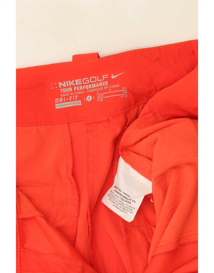 Nike Pantalones cortos chinos Dri Fit para mujer UK 8 Small W27 Poliéster rojo
