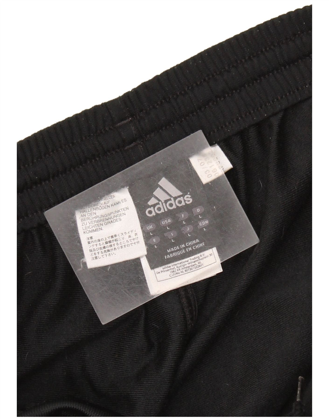 Adidas Hombre Pantalones De Chándal Joggers Grande Negro Poliéster