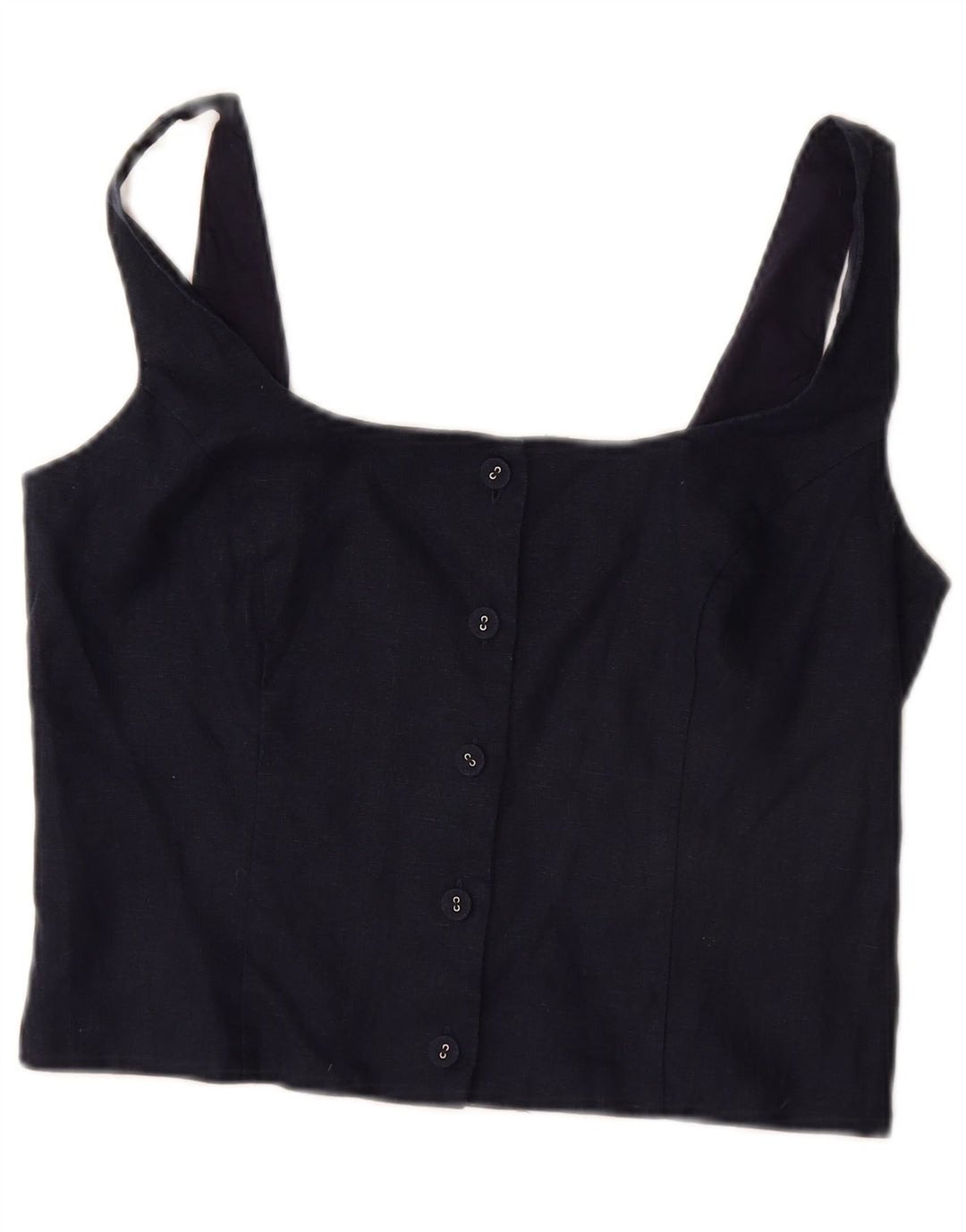 Top corto para mujer Boden UK 40 Medium Lino azul marino