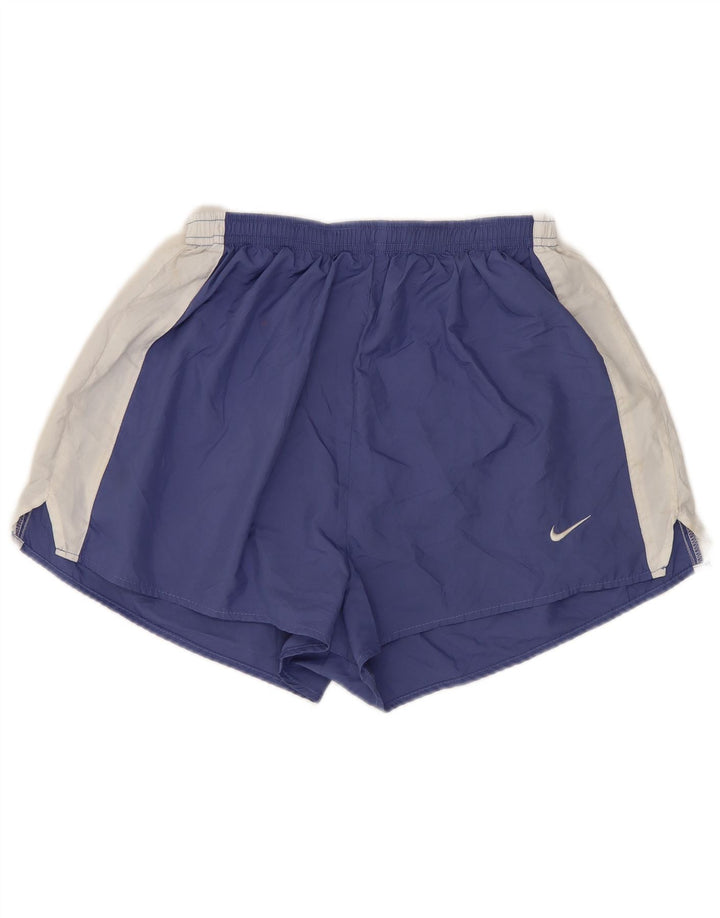 NIKE Pantalones cortos deportivos Dri Fit para mujer US 8/10 Poliéster color azul medio