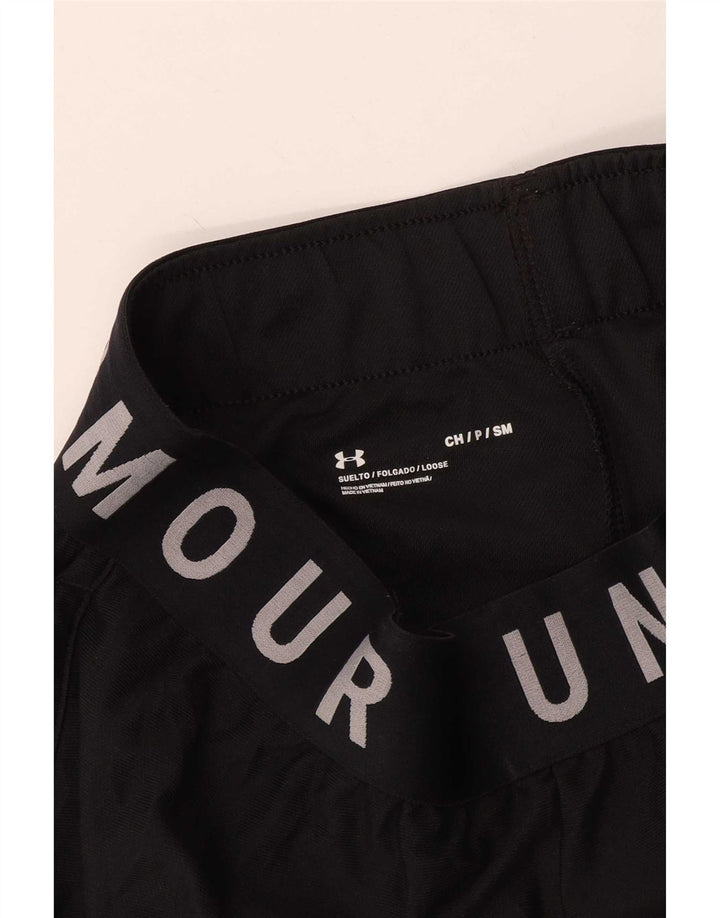Under Armour Pantalones cortos deportivos con gráficos para hombre, talla pequeña, negro