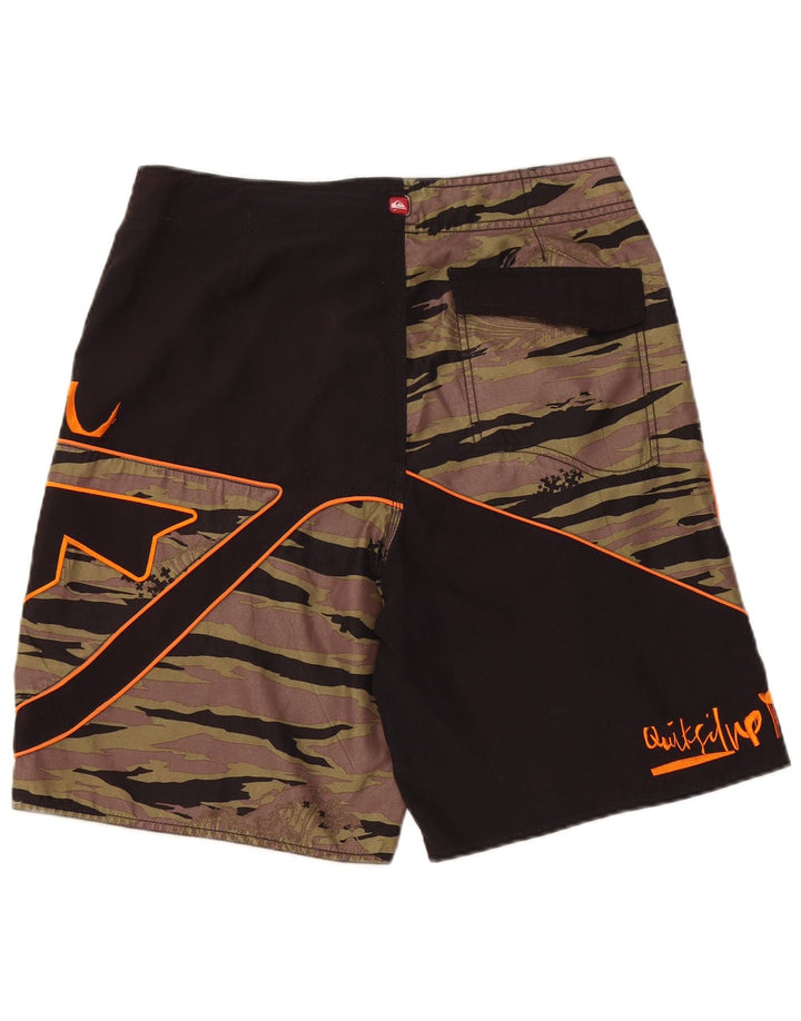 Quiksilver Hombre Graphic Bañador Shorts Mediano Poliéster Negro