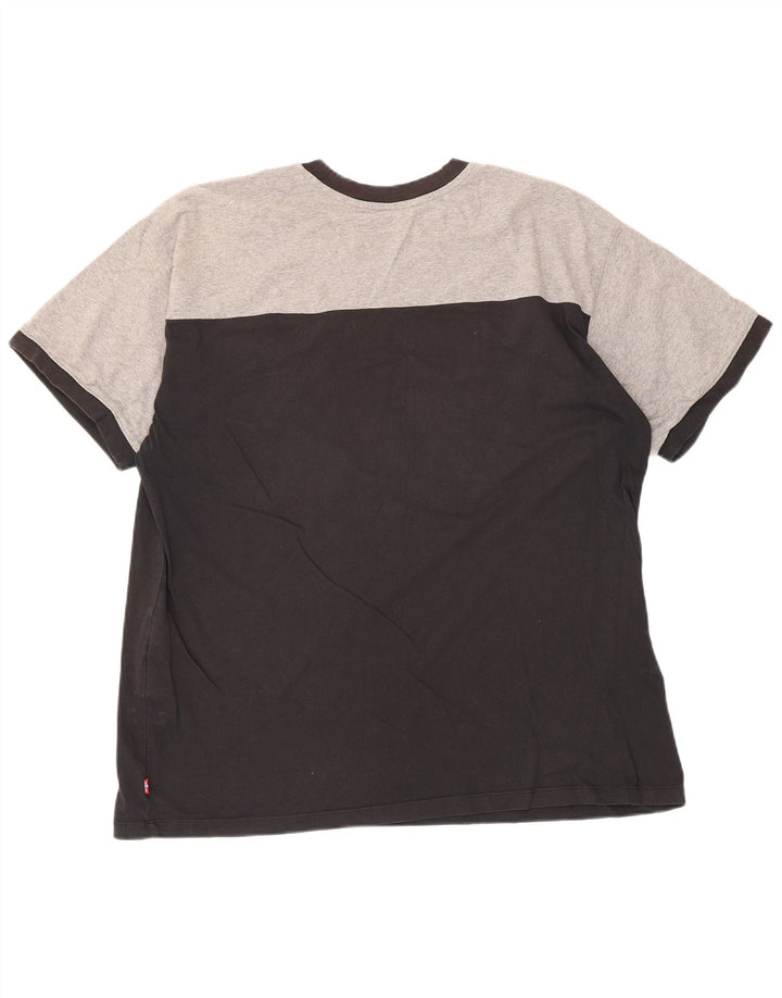Levi's Camiseta con gráfico relajado para hombre Top mediano de algodón color block negro