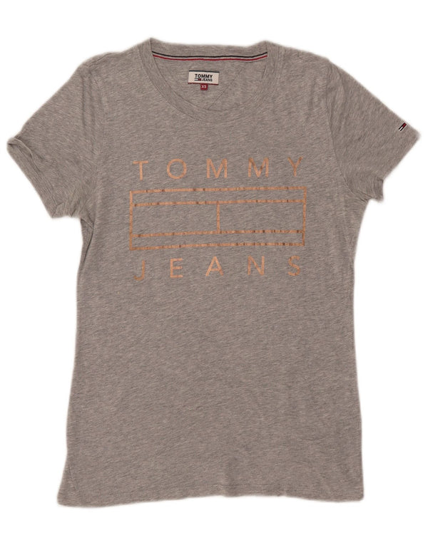 TOMMY HILFIGER Camiseta gráfica para mujer Top UK 6 XS Gris