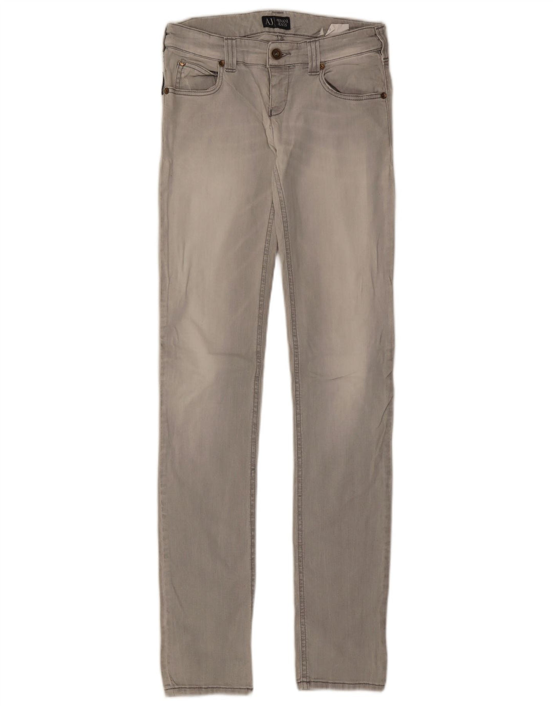 ARMANI Vaqueros Slim Mujer W26 L32 Algodón Gris