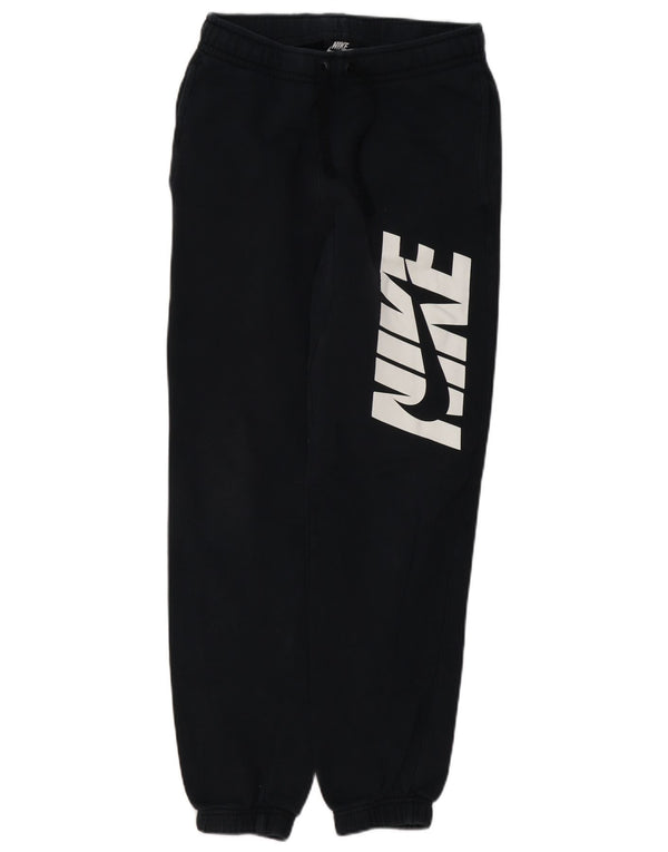 Nike Mujer Graphic Chándal Pantalones Joggers UK 4 XS Negro Algodón